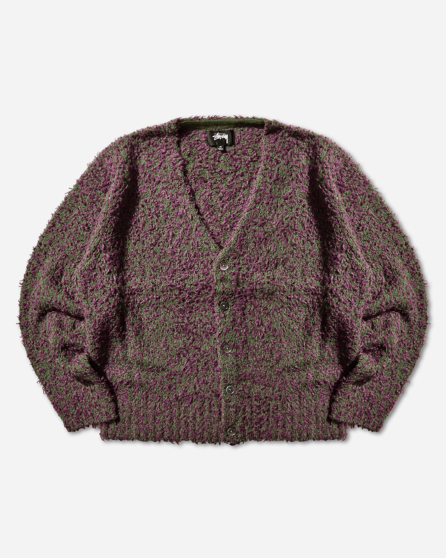 Stüssy Textured Cardigan Purple/Green Knitwears Cardigans 117291SJ 960