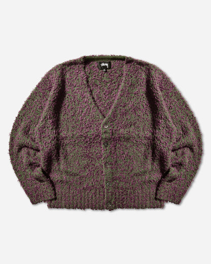 Stüssy Textured Cardigan Purple/Green Knitwears Cardigans 117291SJ 960