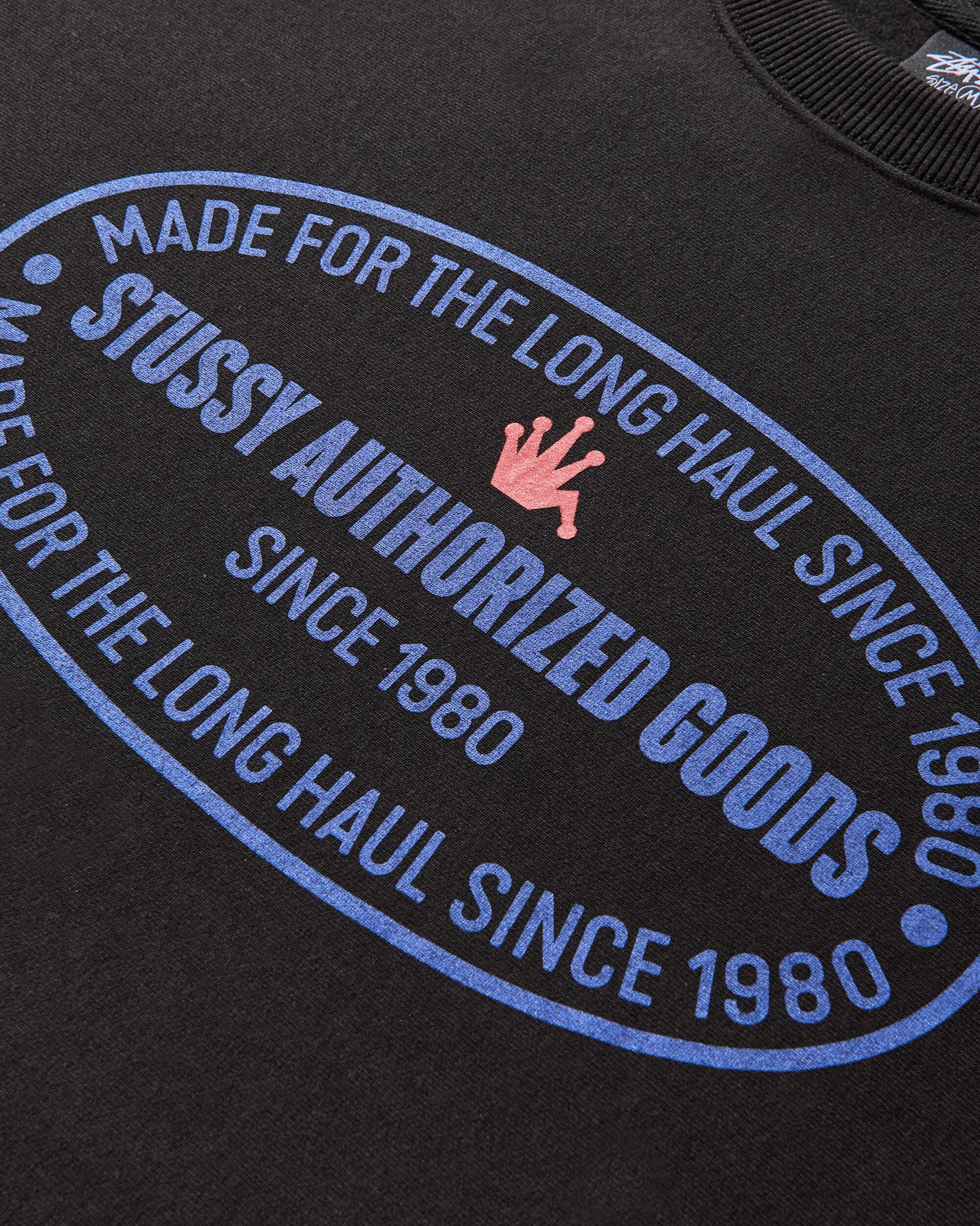 Stüssy Authorized Crew Black Sweatshirts Crewneck 1915122 0001