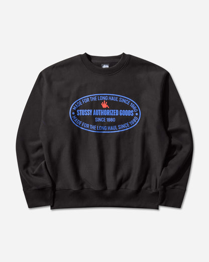 Stüssy Authorized Crew Black Sweatshirts Crewneck 1915122 0001