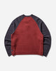 Stüssy Colorblocked Raglan Crew Brick Sweatshirts Crewneck 117264SJ 0629