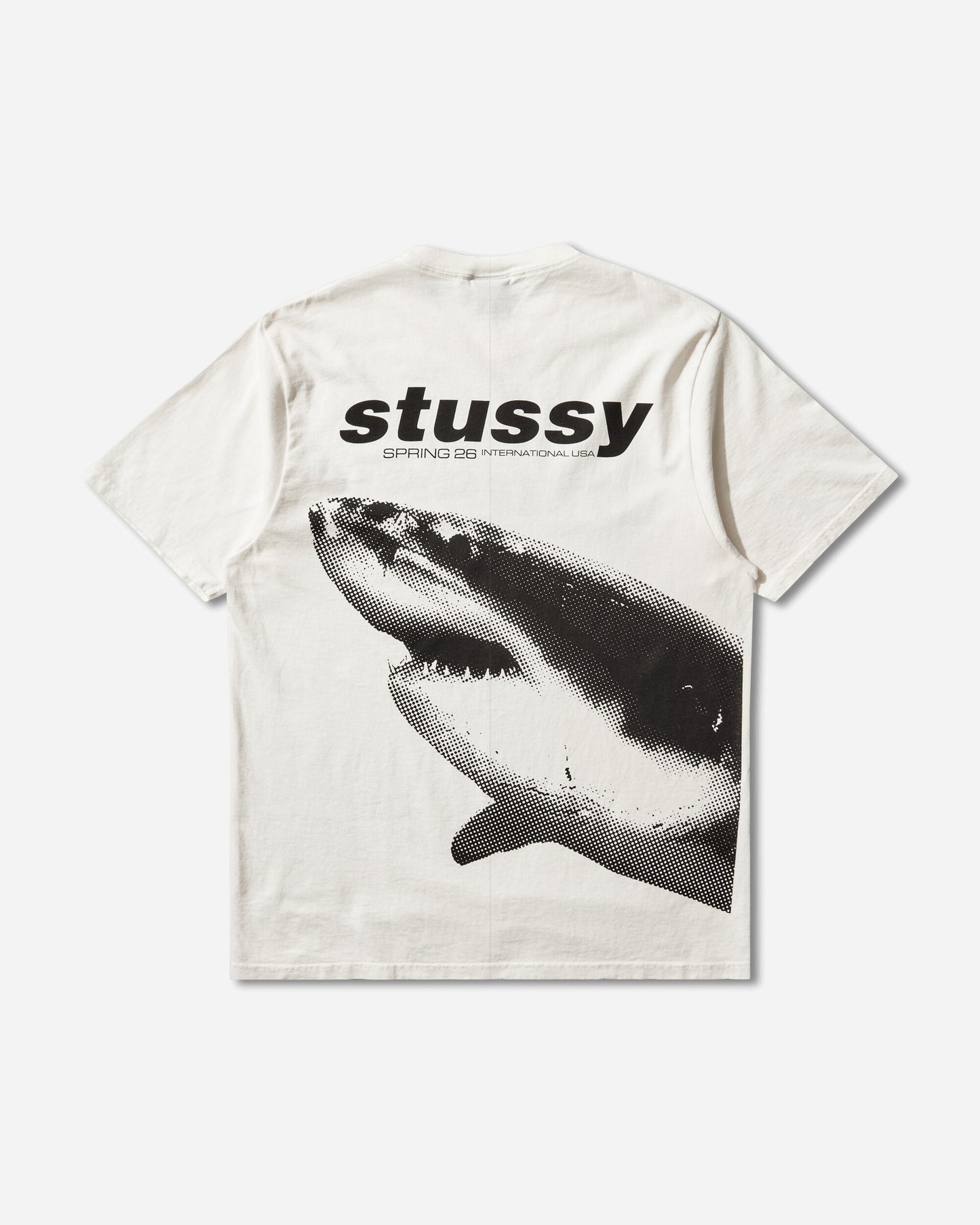 Stüssy Shark Pig Dyed Tee Natural Sweatshirts Crewneck 1905183SJ 1002
