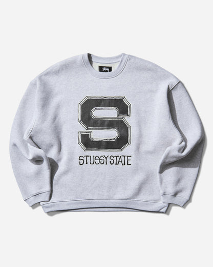Stüssy Stussy State Crew Ash Heather Sweatshirts Crewneck 118596 0062
