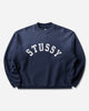 Stüssy Sun Faded Oversized Crew Navy Sweatshirts Crewneck 118525SJ 0806