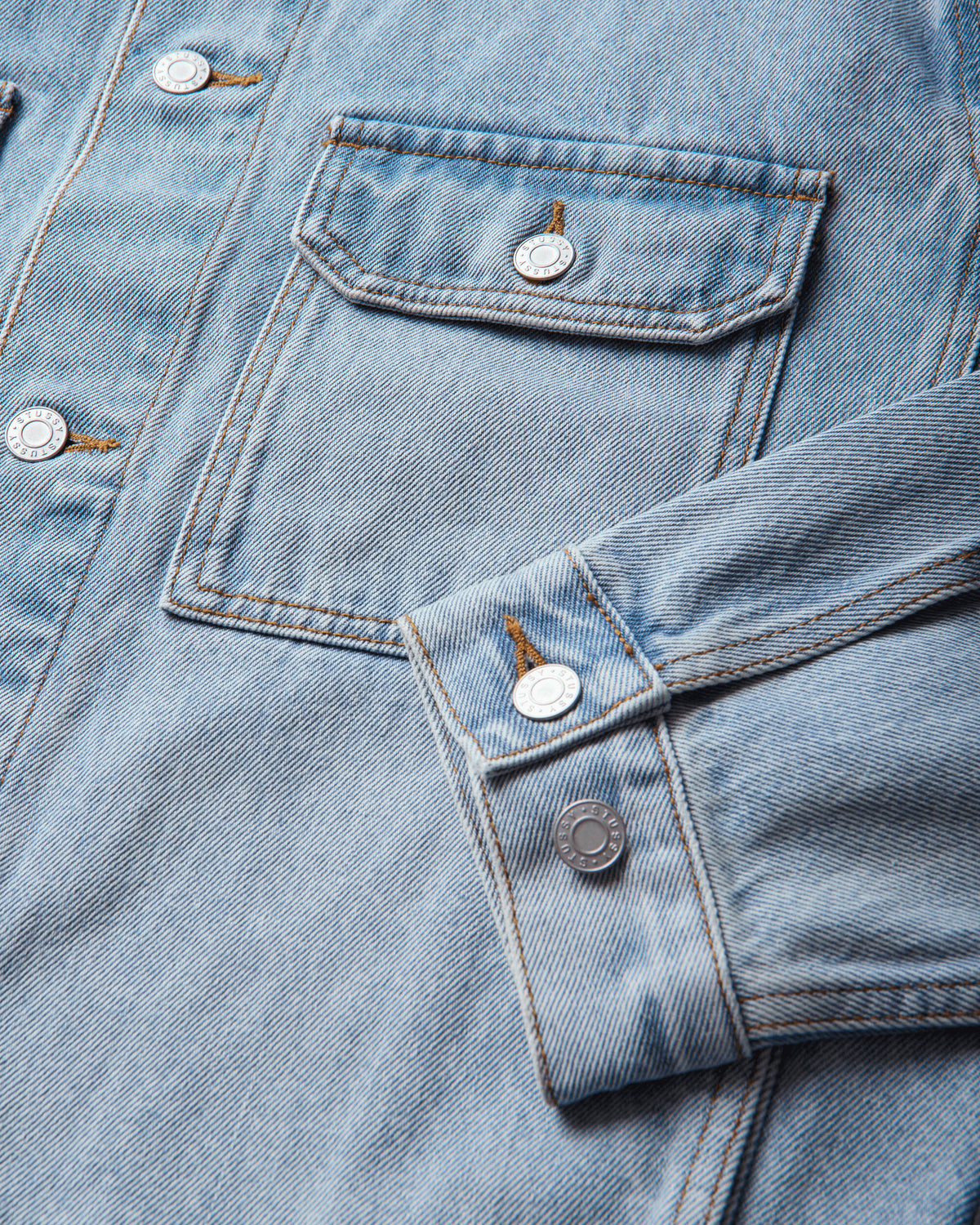 Stüssy Trucker Denim Light Wash Indigo Coats and Jackets Denim Jackets 115981SJ 0570