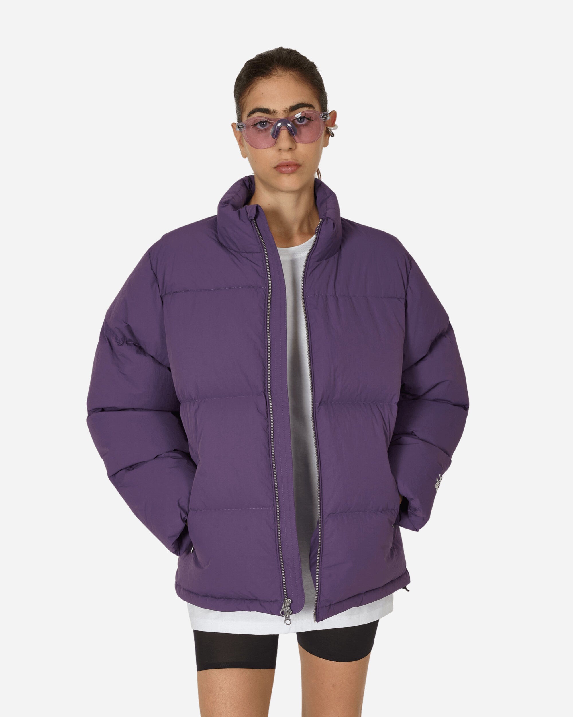 Nylon Down Puffer Jacket Purple