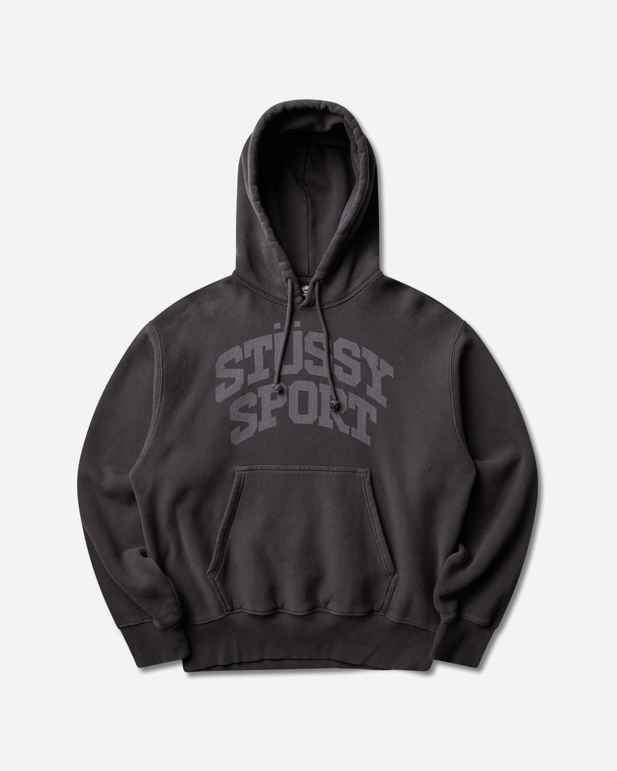 Stüssy Block Sport Gar. Dyed Hood Faded Black Sweatshirts Hoodies 1925217SJ FADED BLACK