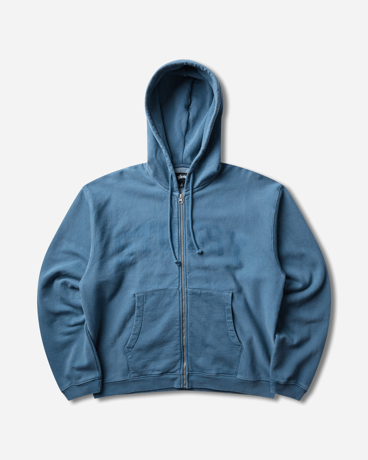 Stüssy Faded Graphic Zip Hood Washed Navy Sweatshirts Hoodies 118553SJ 0530