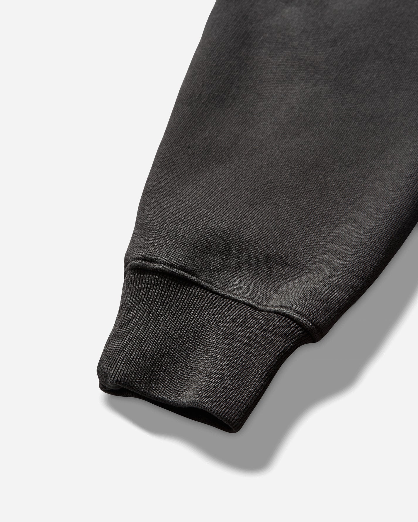 Stüssy Fleece Raglan Hood Washed Black Sweatshirts Hoodies 118572SJ 0034