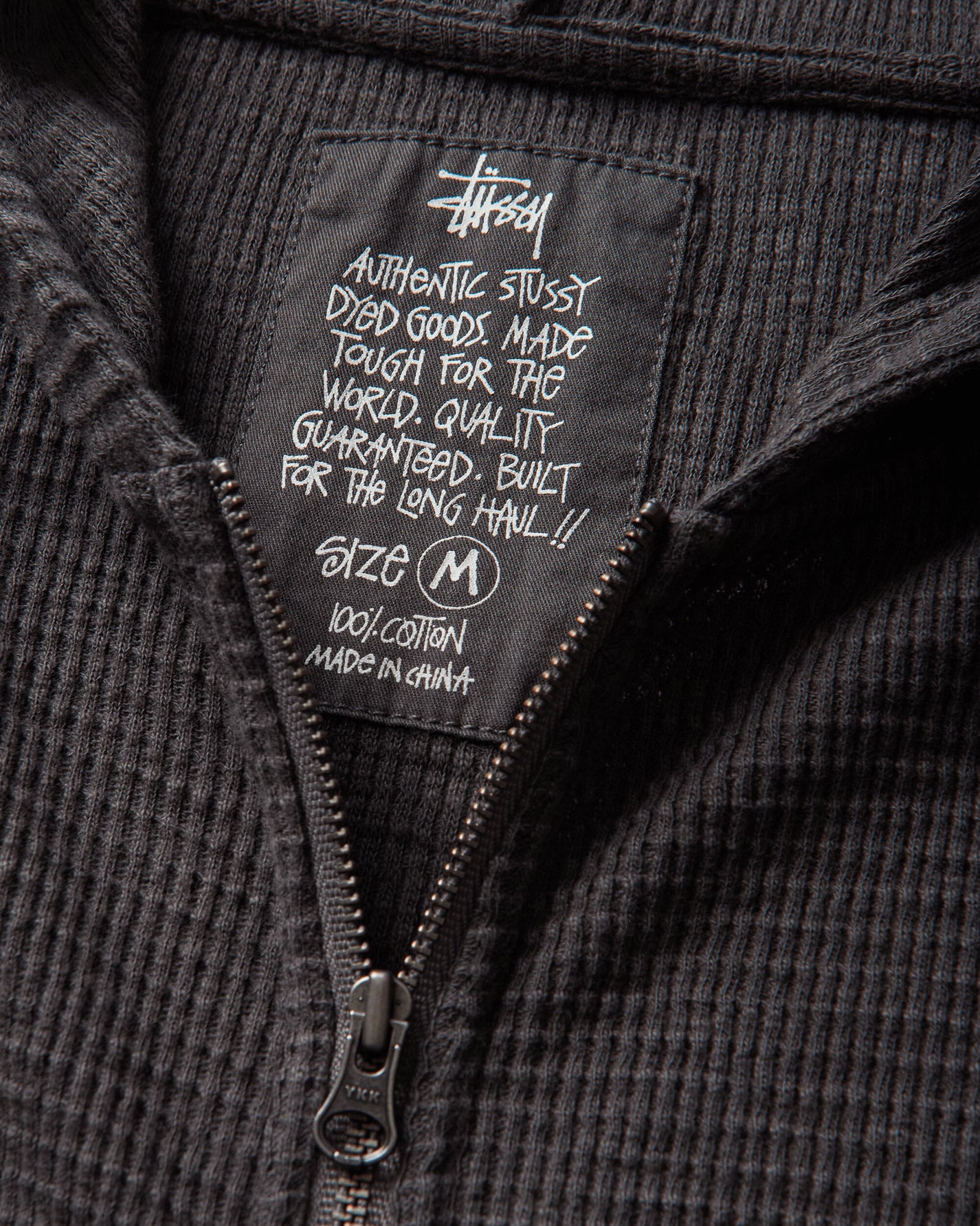 Stüssy Light Weight Thermal Hood Faded Black Sweatshirts Hoodies 1140410SJ 0090