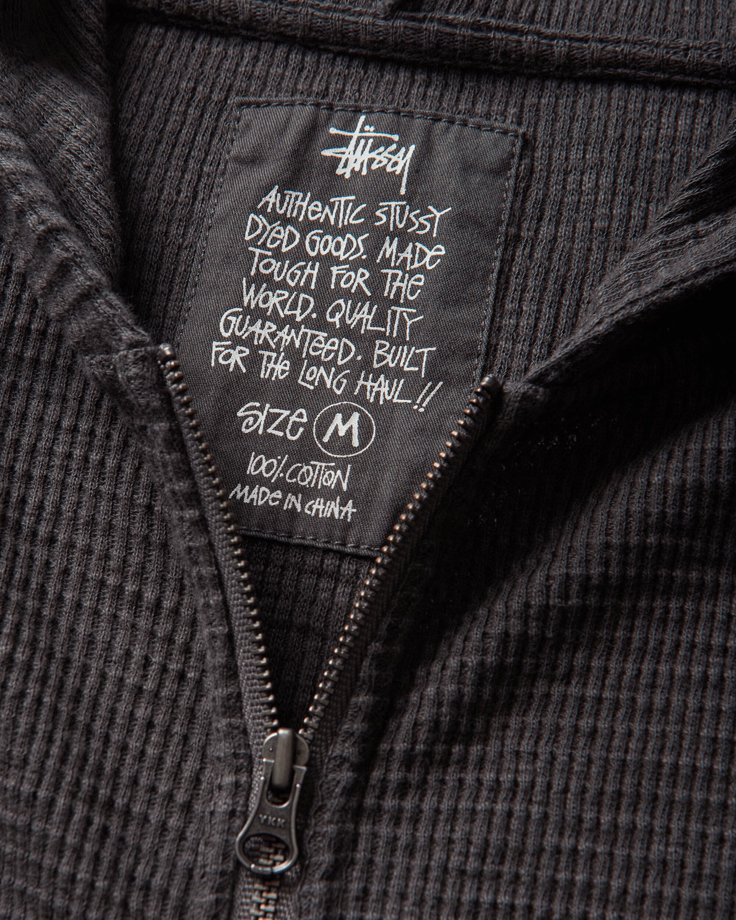 Stüssy Light Weight Thermal Hood Faded Black Sweatshirts Hoodies 1140410SJ 0090