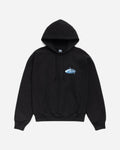 Stüssy Wave Oval Hood Black Sweatshirts Hoodies 1925181SJ 0001