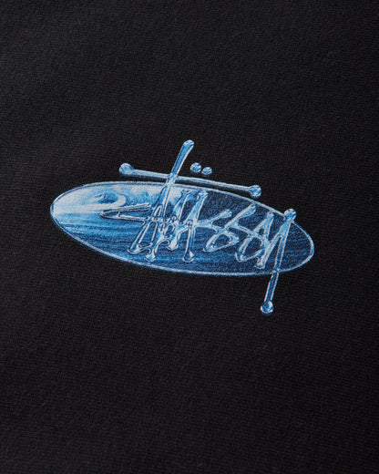 Stüssy Wave Oval Hood Black Sweatshirts Hoodies 1925181SJ 0001