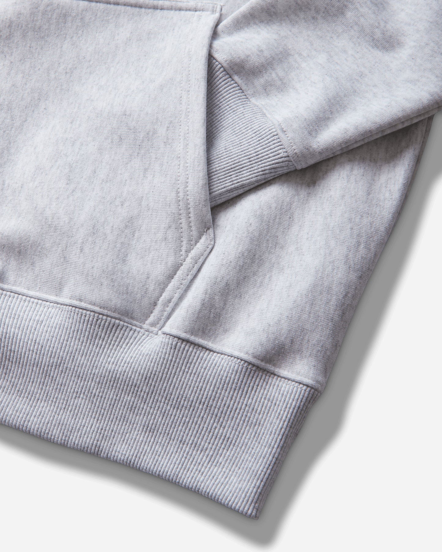 Stüssy Wave Oval Hood Ash Heather Sweatshirts Hoodies 1925181SJ 0062