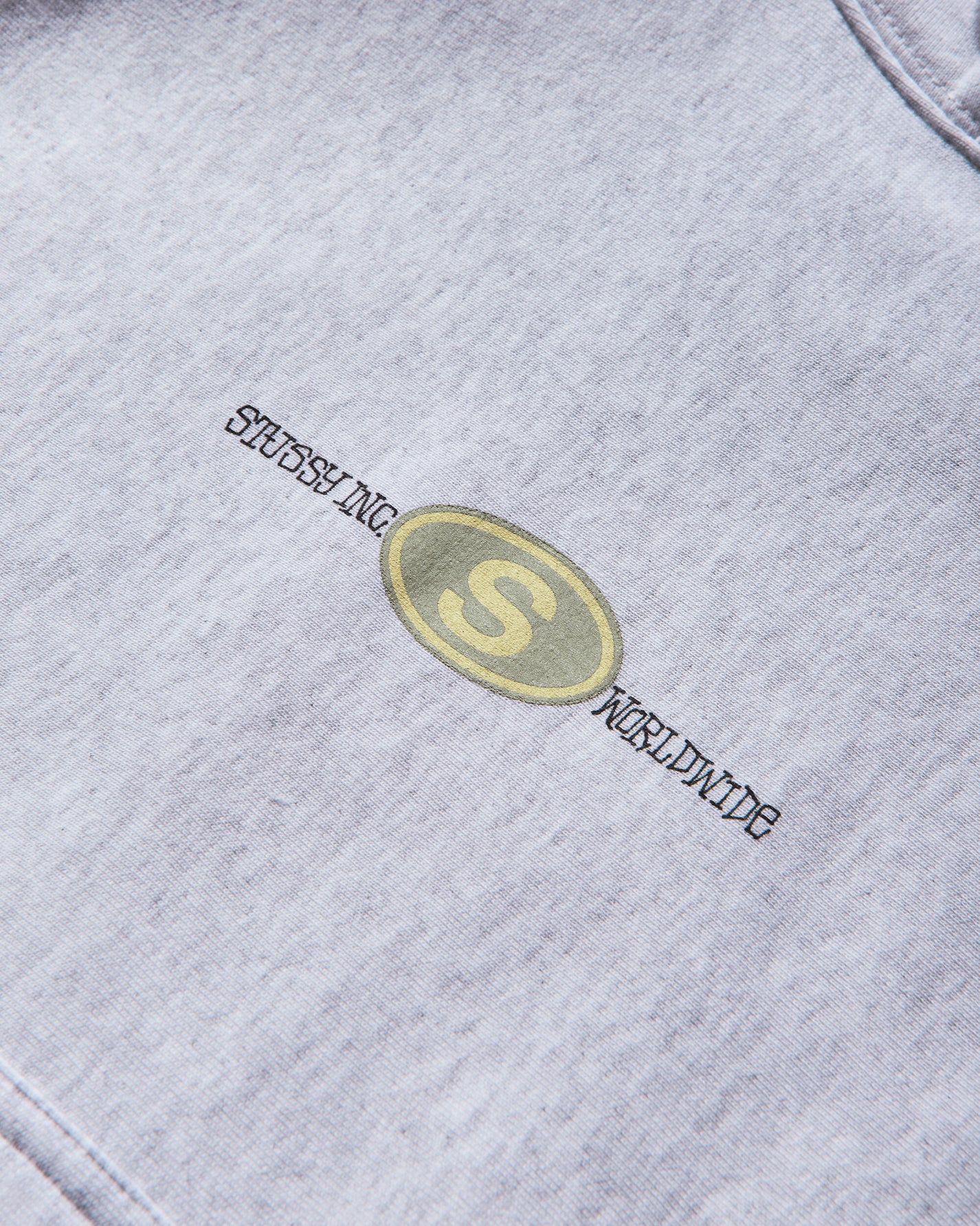 Stüssy Worldwide Dot Hood Ash Heather Sweatshirts Hoodies 1925121 0062