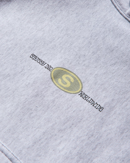 Stüssy Worldwide Dot Hood Ash Heather Sweatshirts Hoodies 1925121 0062