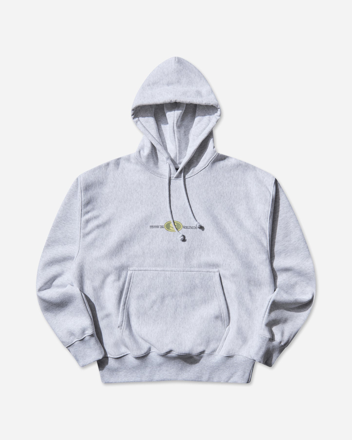 Stüssy Worldwide Dot Hood Ash Heather Sweatshirts Hoodies 1925121 0062