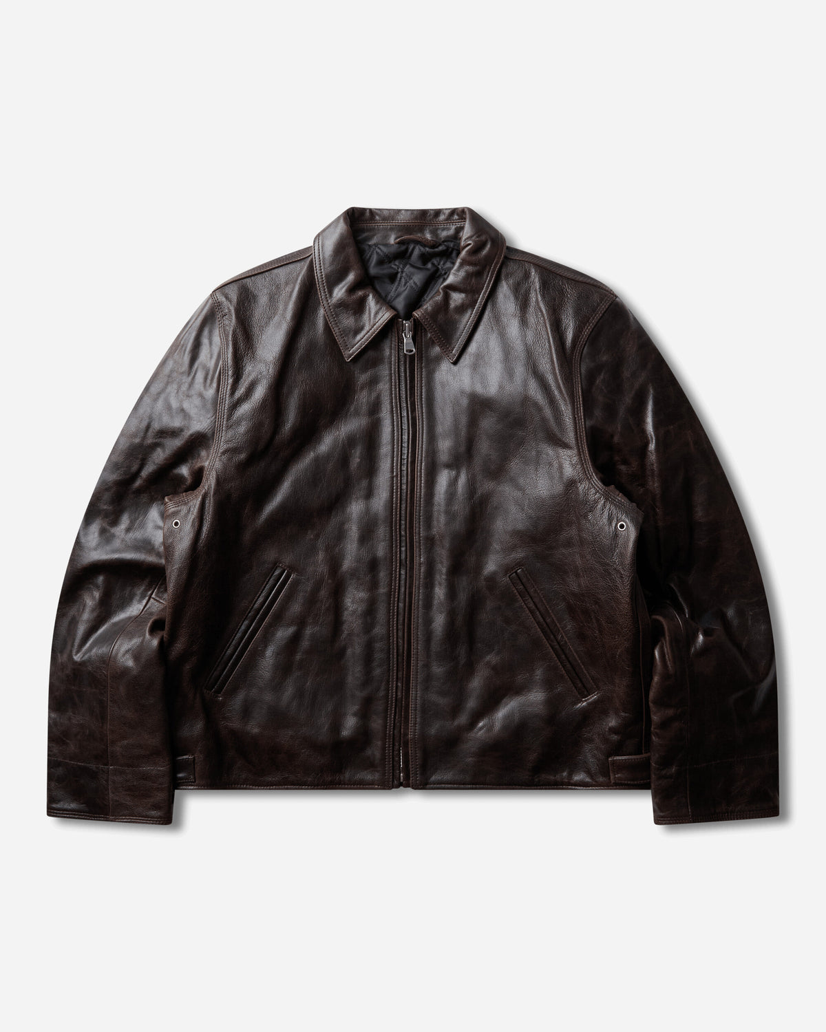 Stüssy Garage Jacket Leather Dark Brown Coats and Jackets Jackets 115911SJ 1027