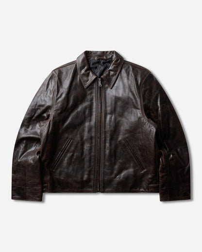 Stüssy Garage Jacket Leather Dark Brown Coats and Jackets Jackets 115911SJ 1027