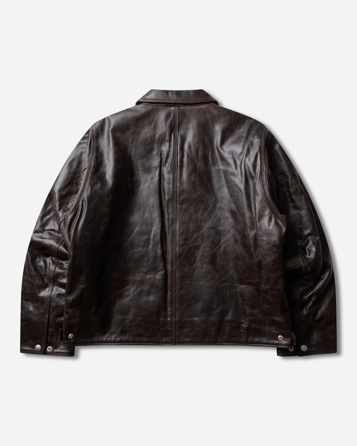 Stüssy Garage Jacket Leather Dark Brown Coats and Jackets Jackets 115911SJ 1027