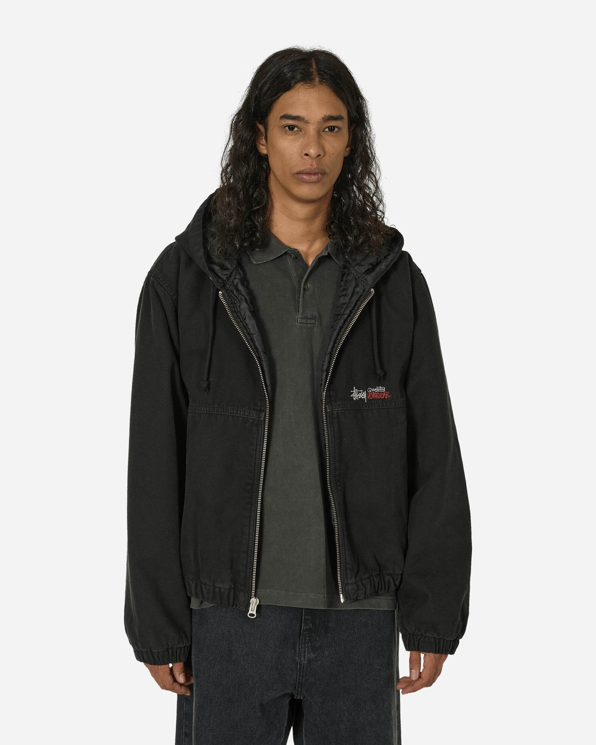 Stüssy Canvas Insulated Work Jacket Black - Slam Jam