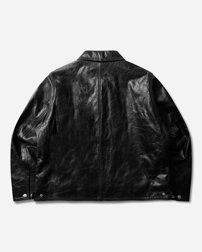Stüssy Garage Jacket Leather Black Coats and Jackets Leather Jackets 115830SJ 0001