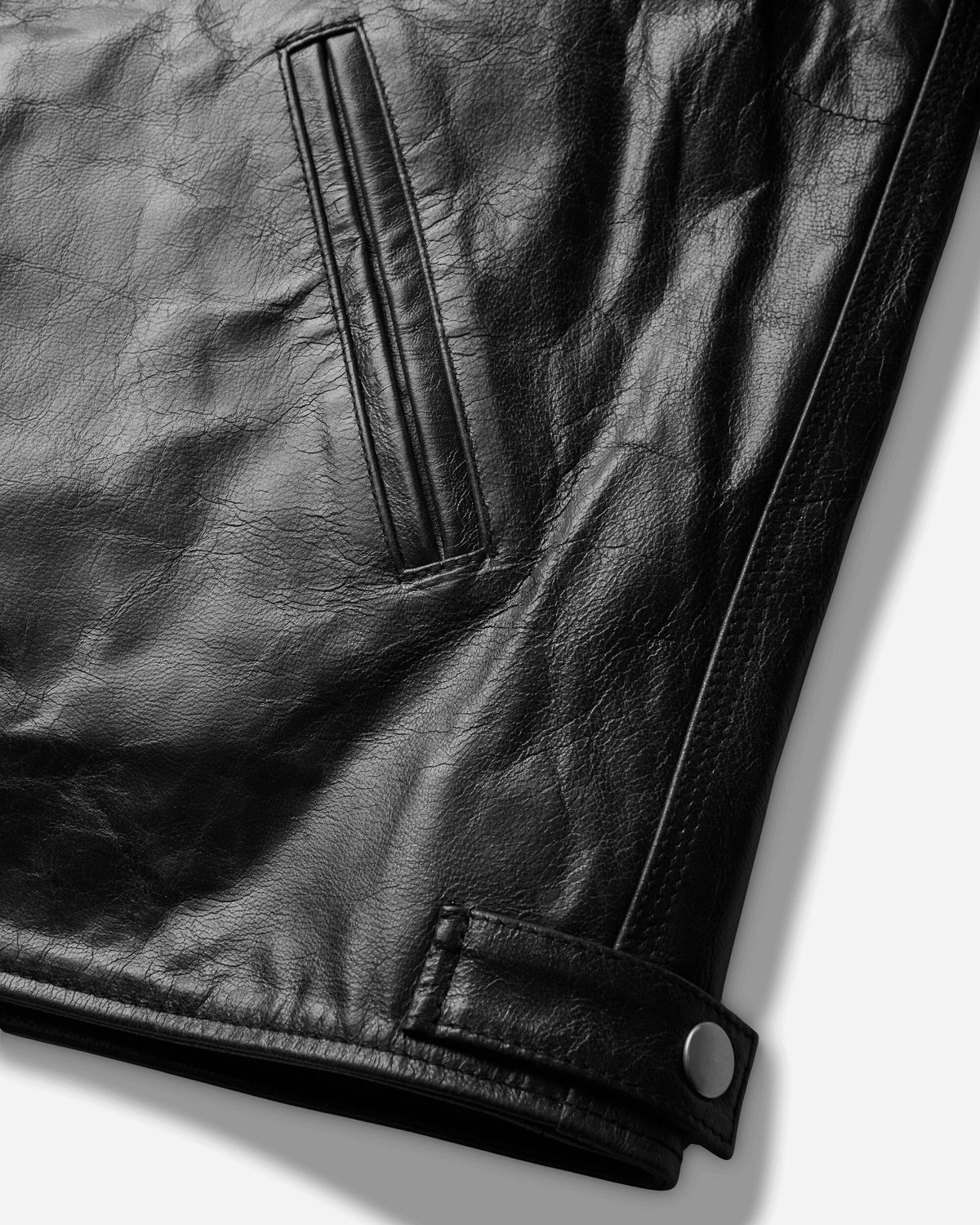 Stüssy Garage Jacket Leather Black Coats and Jackets Leather Jackets 115830SJ 0001
