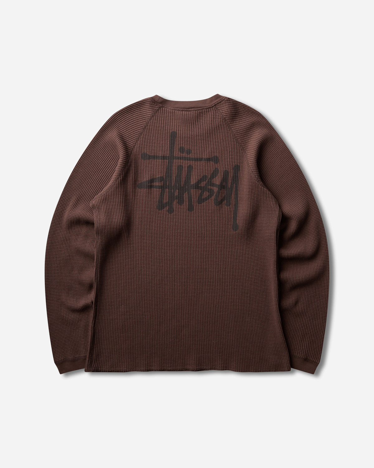 Stüssy Raglan Thermal Basic Stock Brown T-Shirts Longsleeve 1140356SJ 1001
