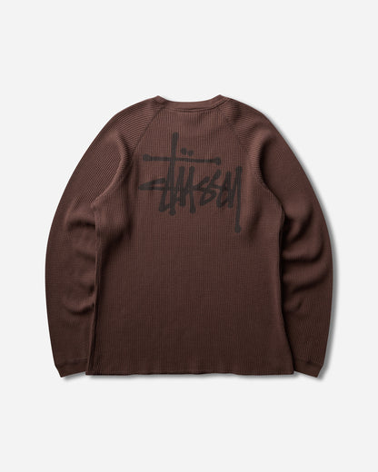 Stüssy Raglan Thermal Basic Stock Brown T-Shirts Longsleeve 1140356SJ 1001