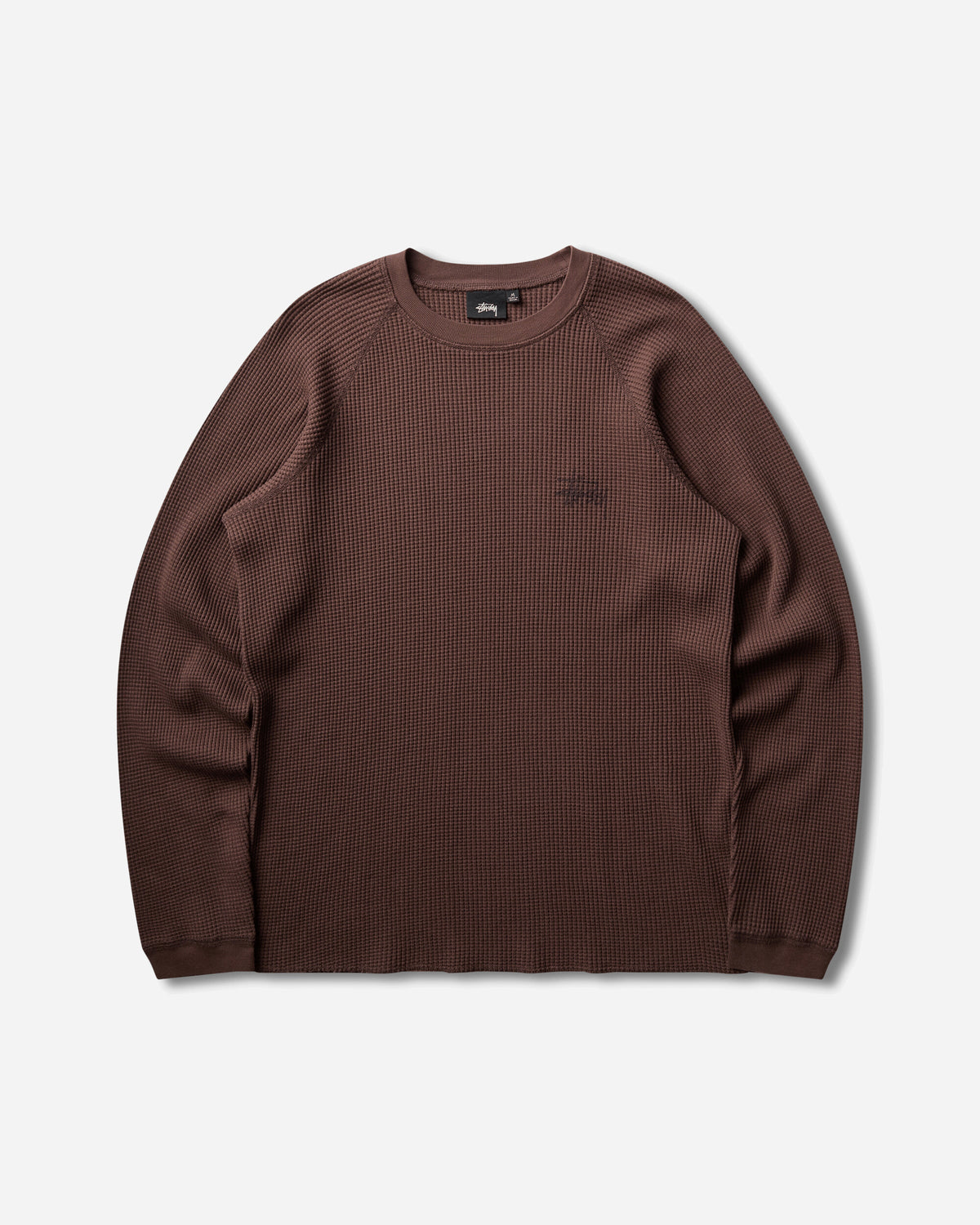 Stüssy Raglan Thermal Basic Stock Brown T-Shirts Longsleeve 1140356SJ 1001