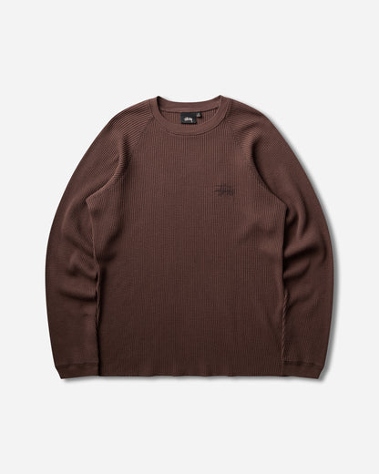 Stüssy Raglan Thermal Basic Stock Brown T-Shirts Longsleeve 1140356SJ 1001