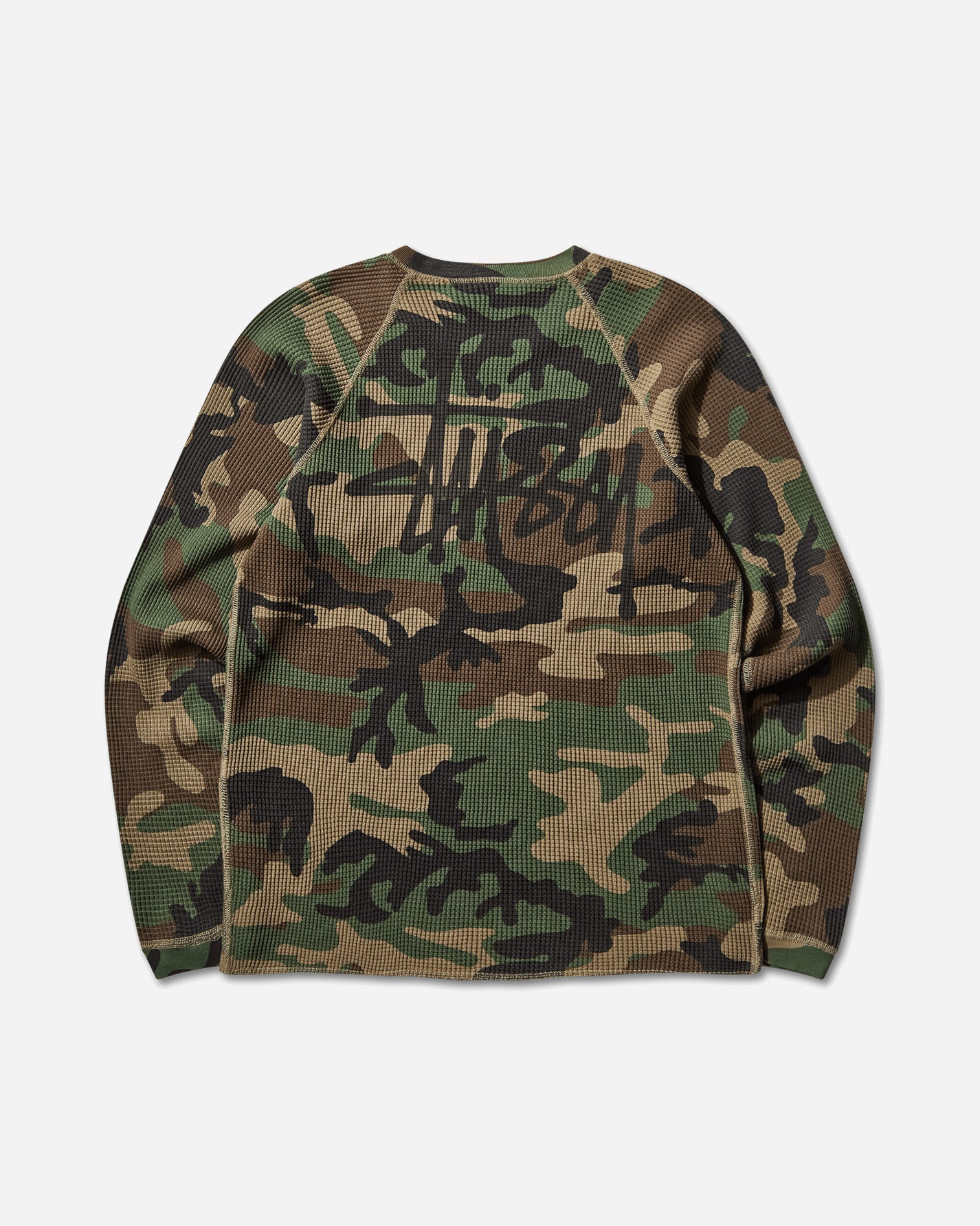 Stüssy Raglan Thermal Basic Stock Woodland Camo T-Shirts Longsleeve 1140356SJ 0423