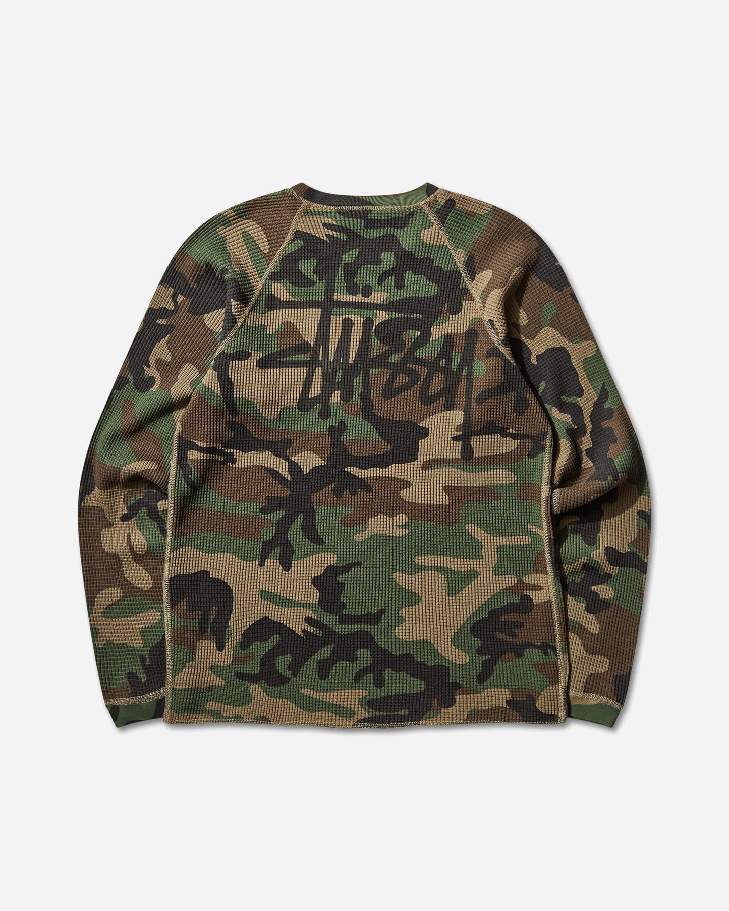 Stüssy Raglan Thermal Basic Stock Woodland Camo T-Shirts Longsleeve 1140356SJ 0423
