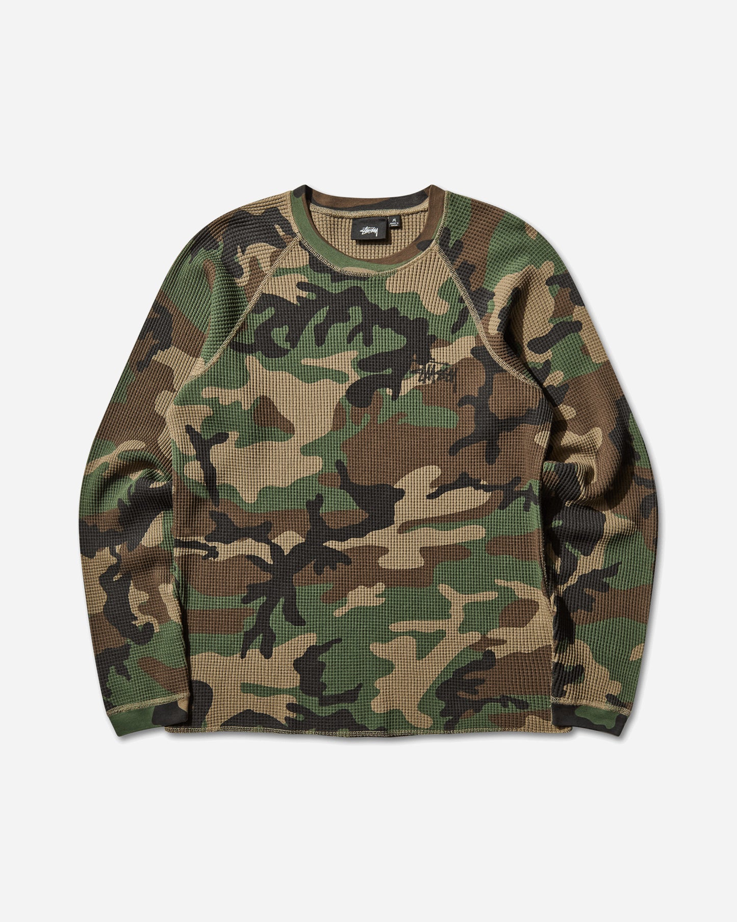 Stüssy Raglan Thermal Basic Stock Woodland Camo T-Shirts Longsleeve 1140356SJ 0423