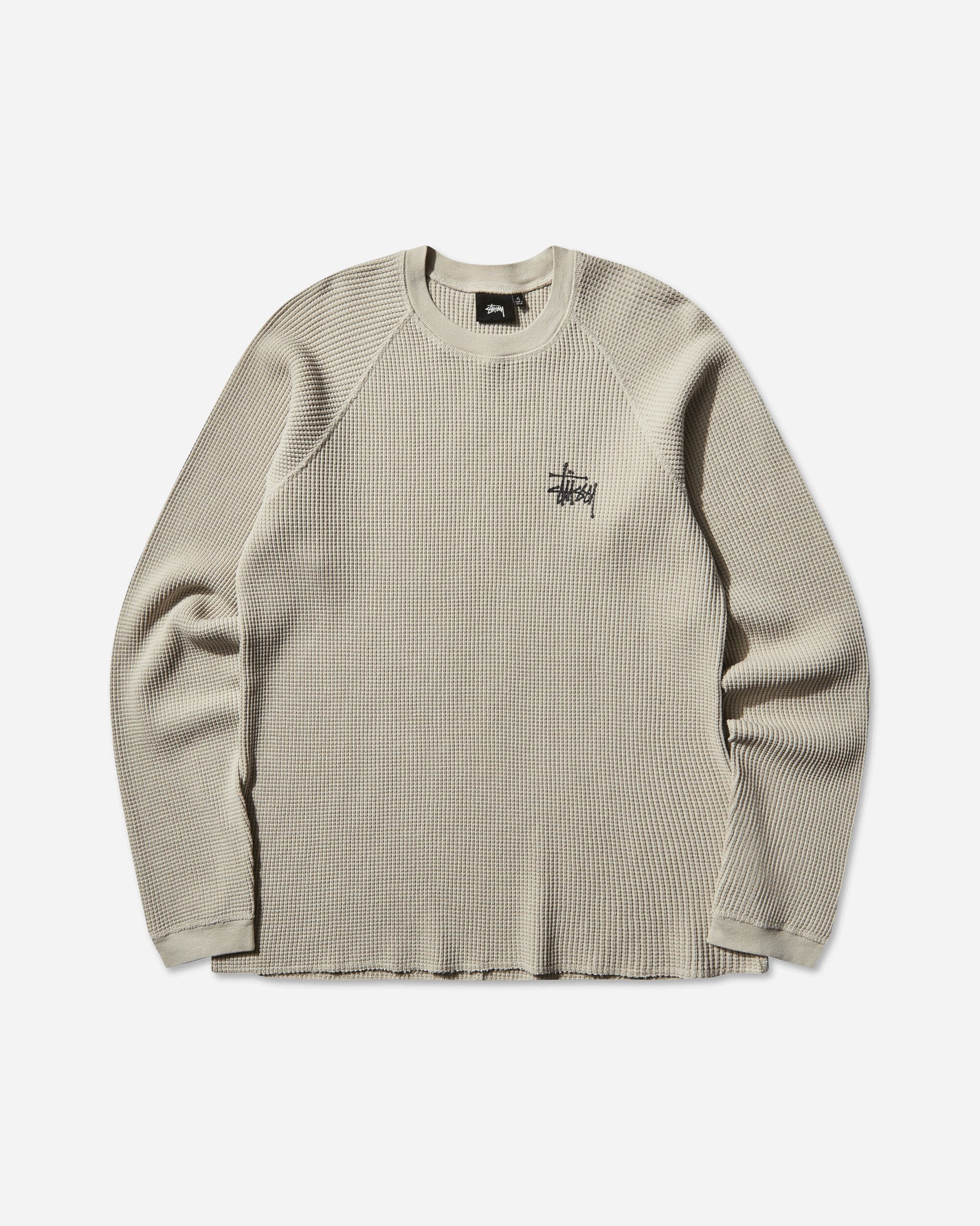 Stüssy Raglan Thermal Basic Stock Bone T-Shirts Longsleeve 1140356SJ 1207