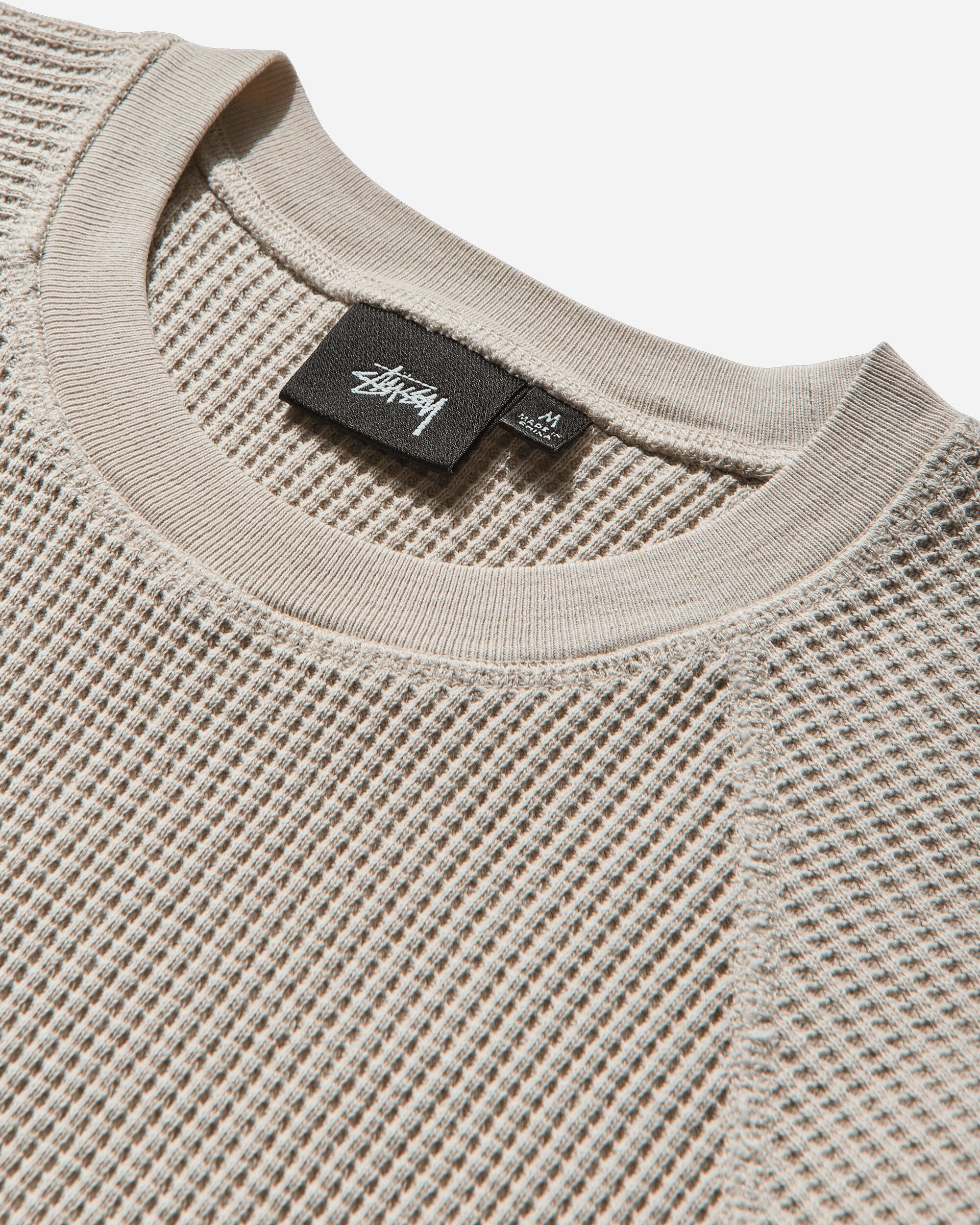 Stüssy Raglan Thermal Basic Stock Bone T-Shirts Longsleeve 1140356SJ 1207