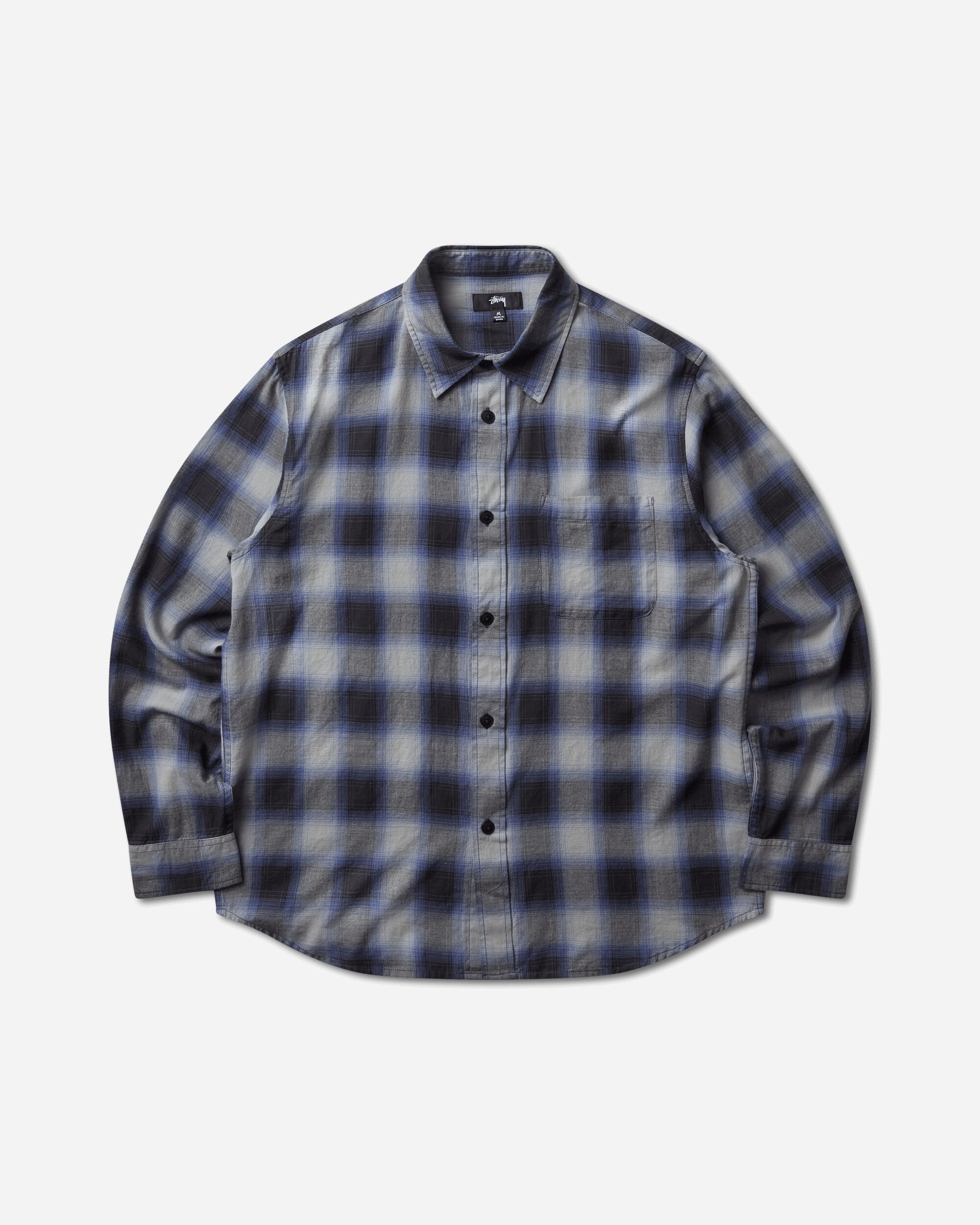 Stüssy Beach Ombre Plaid Shirt Black Shirts Longsleeve Shirt 1110391SJ 0001