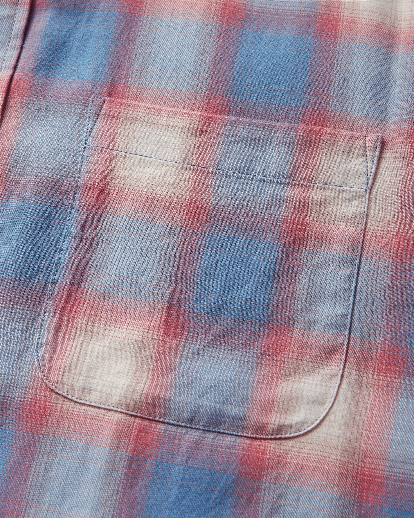 Stüssy Beach Ombre Plaid Shirt Blue Shirts Longsleeve Shirt 1110391SJ 0801