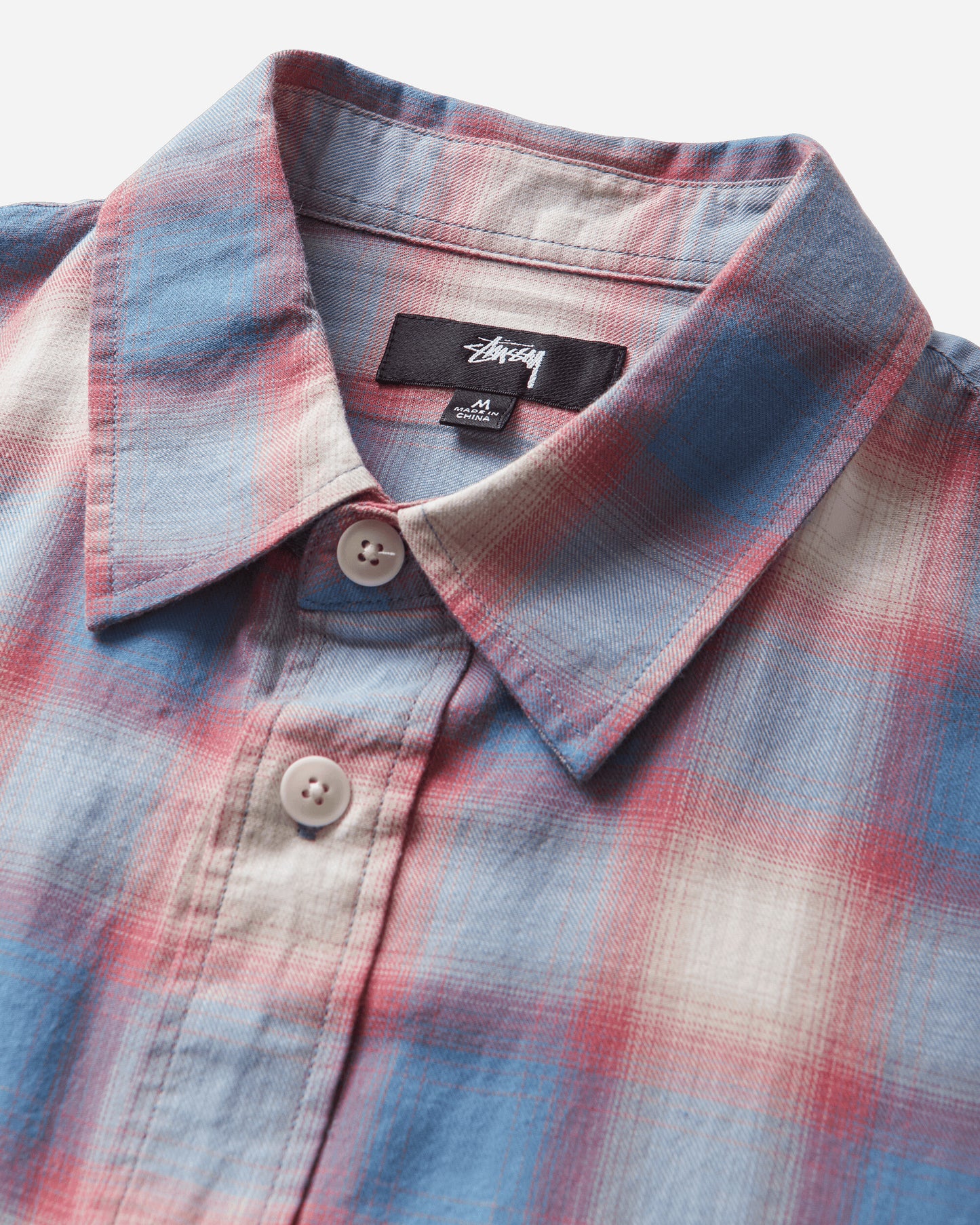 Stüssy Beach Ombre Plaid Shirt Blue Shirts Longsleeve Shirt 1110391SJ 0801