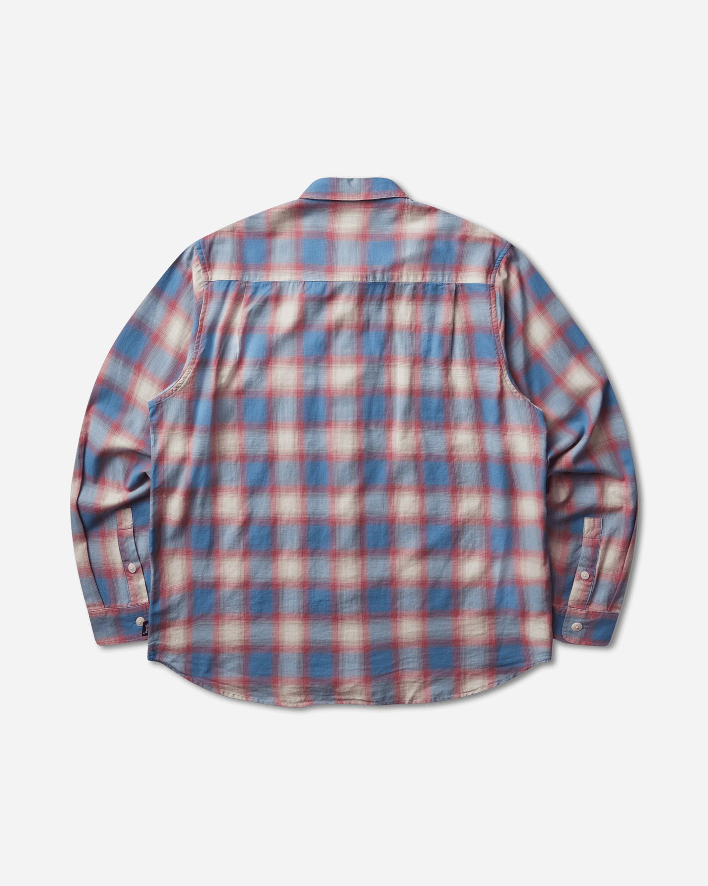 Stüssy Beach Ombre Plaid Shirt Blue Shirts Longsleeve Shirt 1110391SJ 0801