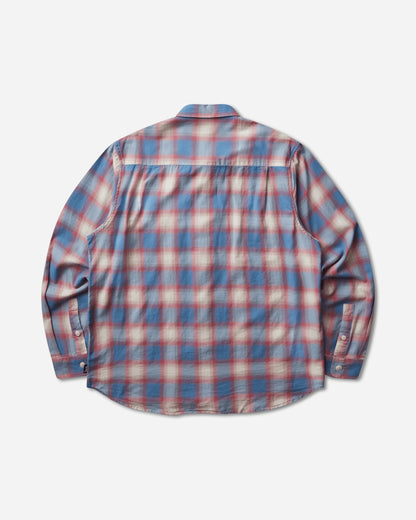 Stüssy Beach Ombre Plaid Shirt Blue Shirts Longsleeve Shirt 1110391SJ 0801