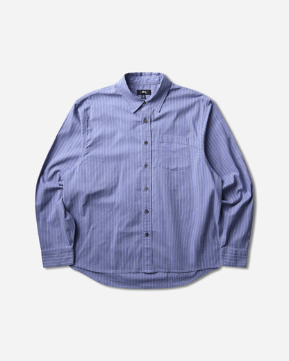Stüssy Oxford Ls Shirt Blue Stripe Shirts Longsleeve Shirt 1110364SJ 0980