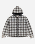 Stüssy Zip Hooded Plaid Shirt Charcoal Shirts Longsleeve Shirt 1110381SJ 0002