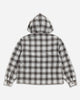 Stüssy Zip Hooded Plaid Shirt Charcoal Shirts Longsleeve Shirt 1110381SJ 0002