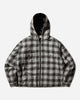 Stüssy Zip Hooded Plaid Shirt Charcoal Shirts Longsleeve Shirt 1110381SJ 0002