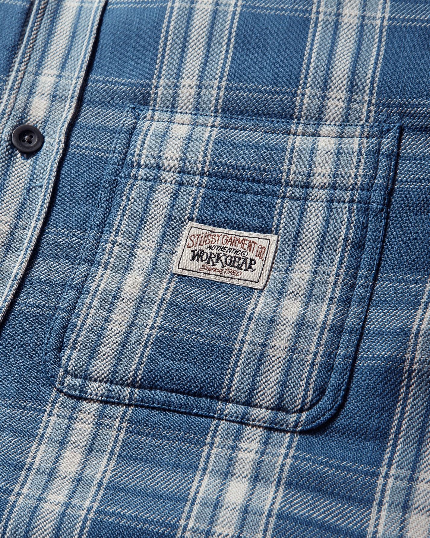 Stüssy Lau Plaid Shirt Jacket Blue Shirts Overshirt 1110382SJ 0801