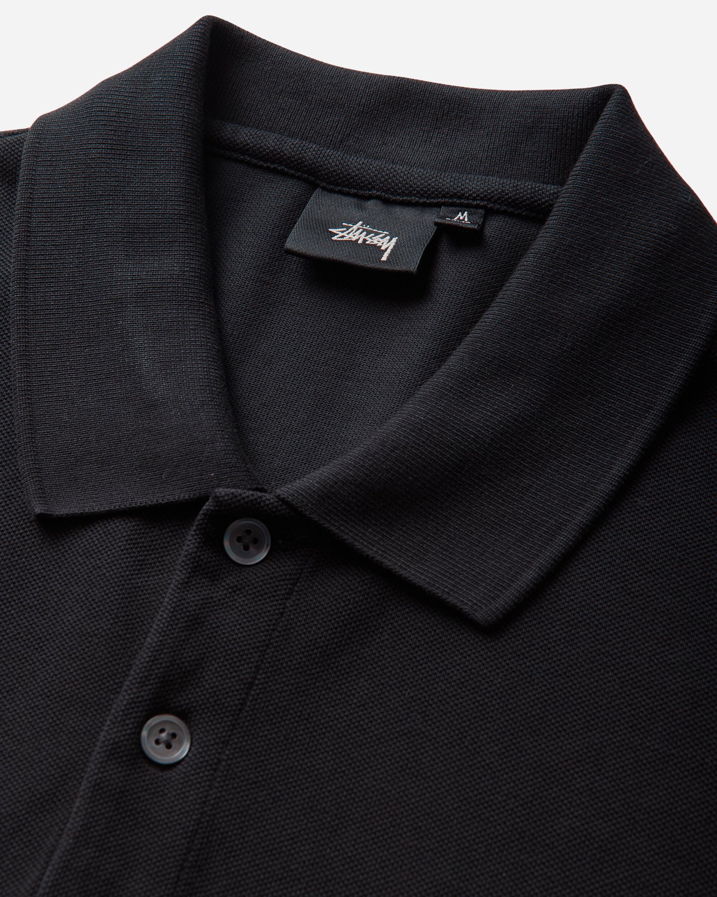 Stüssy Classic Pique Polo Black T-Shirts Polo 1140367SJ 0001