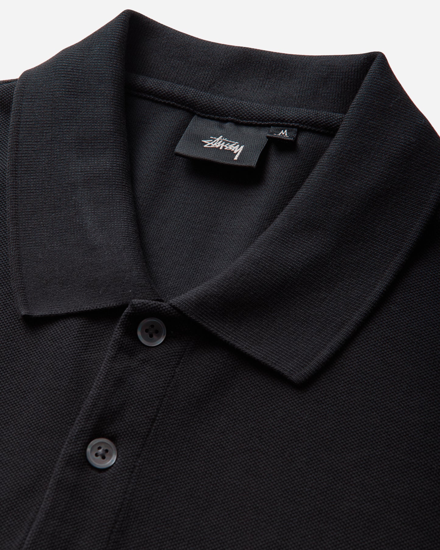 Stüssy Classic Pique Polo Black T-Shirts Polo 1140367SJ 0001
