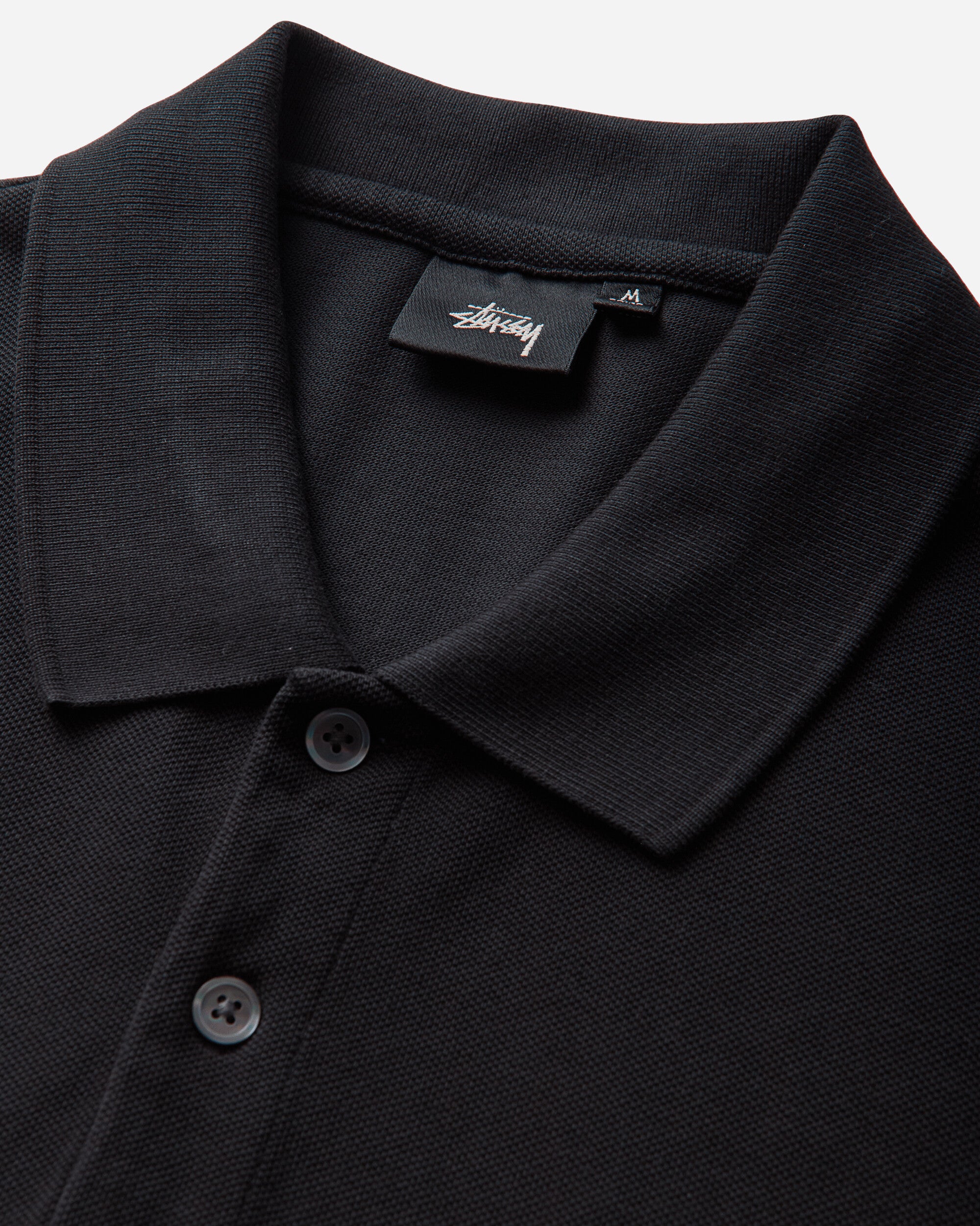 Stüssy Classic Pique Polo Black T-Shirts Polo 1140367SJ 0001