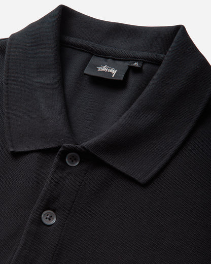 Stüssy Classic Pique Polo Black T-Shirts Polo 1140367SJ 0001
